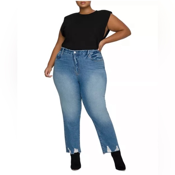 Good American Denim - Good American Good Vintage Jagged Hem Jeans